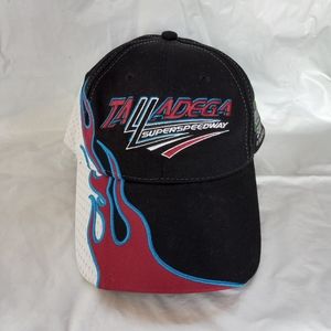 Talladega Super Speedway Black and White Hat Cap